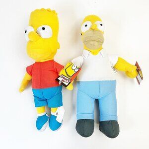NWT The Simpsons Plush Bart Homer 2005 Nanco 20th Century Fox